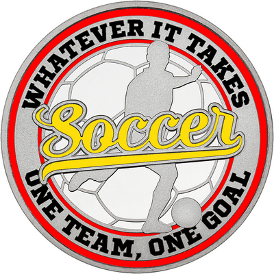 Yellow "Soccer" with Red Outer Circular Borders